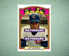 Art Shamsky Chicago Cubs 1972 Style Custom Baseball Art Card
