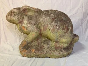vintage terra cotta rabbit Figure Garden Collectible statue - Picture 1 of 7