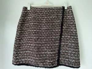 NEW LOFT WOMEN'S METALLIC TWEDD SEQUIN SKIRT SIZE 12 - Picture 1 of 6
