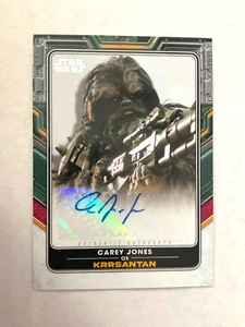 2022 Star Wars Book of Boba Fett Autograph - Carey Jones as KRRSANTAN Wookie - Picture 1 of 2