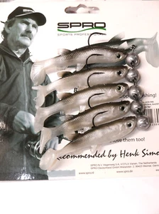 Spro Baitfisch Set 5 Stk En 10 CM Avec Bkk-Jig 14g Leurres Gomme Softbait Sandre - Photo 1/1