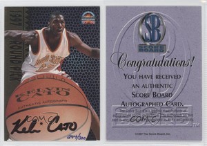 1997 Score Board Basketball Signatures Gold /300 Kelvin Cato Rookie Auto RC