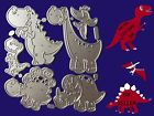 6 x dinosaures assortis matrices de découpe de métal préhistorique joli fabrication de cartes artisanales Royaume-Uni