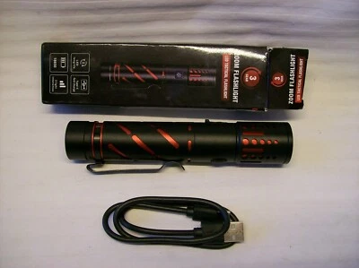 Moesdal S-197 LED Flashlight, w/18650 High Capacity Battery, NIB - Image 1 of 3