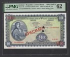 Ireland 10 Pounds 1962 76 2001 06 P66s "Specimen N.002" UNC Grade 62 Top Pop