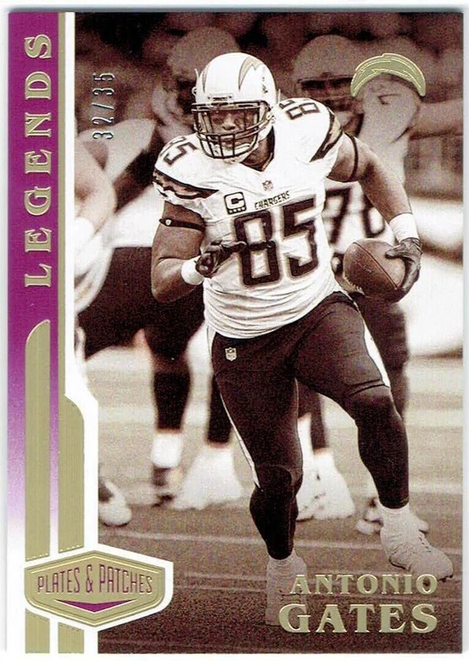 2020 Plates & Patches Legends Purple ANTONIO GATES 147 #32/35 San Diego Chargers - Image 1 of 1
