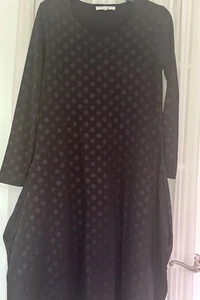 Bryn Walker Black Dress Women XS Lagenlook Minimalist Lightweight Stretch USA - Picture 1 of 7