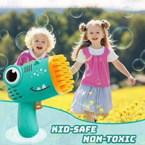 Plastic Fully Automatic Bubble Machine 40 Holes Bubble Blower Outdoor Play - Picture 1 of 11
