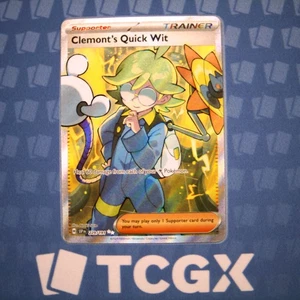 Pokemon - Clemont's Quick Wit - 229/191 - SV08: Surging Sparks - Holo NM - Picture 1 of 1