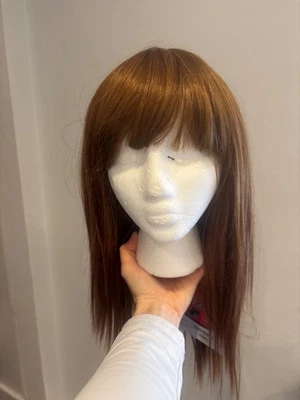 Peruca mista loira/aburn morango com franjas cor de cabelo liso F27/30 - Imagem 1 de 4