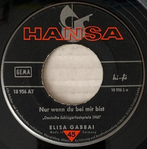 ELISA GABBAI - NUR WENN DU BEI MIR BIST & DIE LIEBE IST EIN LIED - SINGLE 1966 - Bild 1 von 5