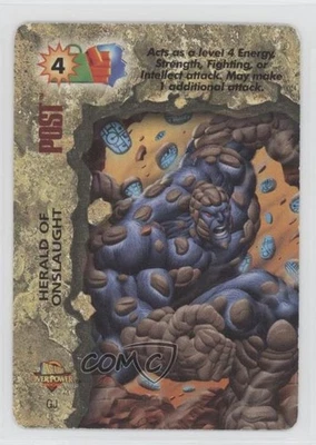 1996 Marvel Overpower CCG Onslaught Expansion Promo Post (Herald of Onslaught) - Image 1 of 2