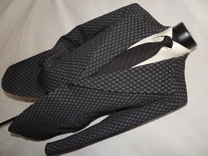 Ed's Custom shop men's vintage 1970's Black & Gray jacket coat 42 long - Picture 1 of 10