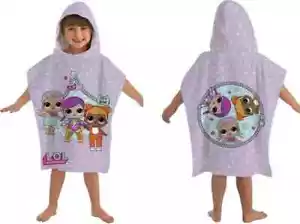 Girls LOL L.O.L. Theatre SURPRISE Kids Character Hooded Poncho Bath Beach Towel. - Picture 1 of 1