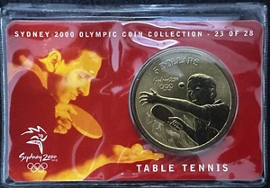 2000 Australia $5 Bronze Coin Table Tennis - Sydney Olympics Commemorative issue - Picture 1 of 2