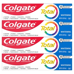Total Whitening Toothpaste Gel, 10 Benefits, No Trade-Offs, Freshens Breath, Whi - Picture 1 of 9