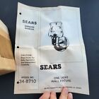 Appareil de boutique Sears Lighting - 34-8710 base en laiton/globe givré - vintage dans son emballage d'origine