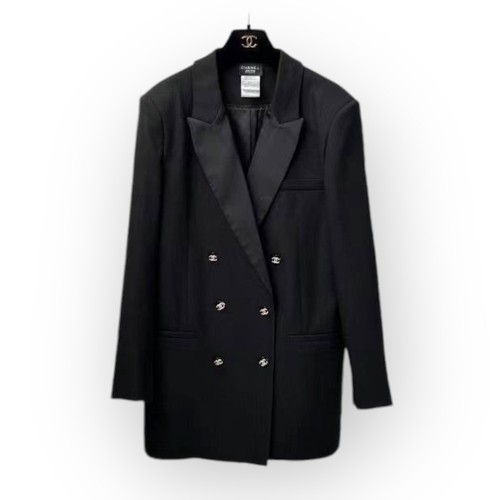 GIACCA TUTA LUNGA CHANEL NERA TAGLIA 42