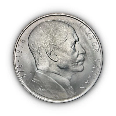 CZECHOSLOVAKIA. 1976, 100 Korun, Silver - Victor Kaplan, Austrian Engineer A - Image 1 of 3