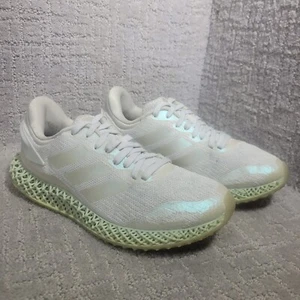 Adidas Alphaedge 4D Run Big Kid's Size 5Y Cloud White Green Running Shoes FW1229 - Picture 1 of 11