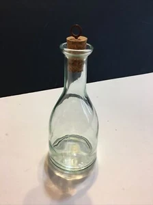 Bormioli Rocco Made in Italy Glass Bottle with Cork - 7” Height - Picture 1 of 4