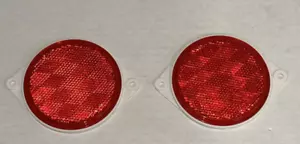 Lote x2 Sate Lite 30-B Chicago DOT Rojo Reflector Redondo SAE-87 Dos Tornillos Cada uno - Imagen 1 de 5