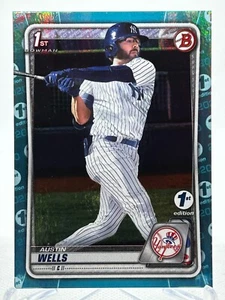 Bowman Draft 2020 primera edición Austin Wells lámina azul cielo #BD-56 - Imagen 1 de 2