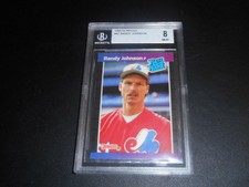 1989 Donruss #42 RANDY JOHNSON RC Rookie! EXPOS! HOF! BGS 8 NM-MT! 048