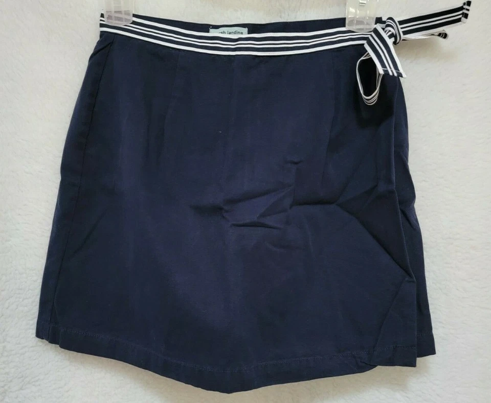 Saia Skorts Feminina Marsh Landing Tamanho 10 Azul Branco - Imagem 1 de 4