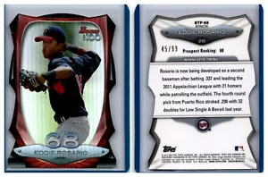 2013 Bowman Chrome Top 100 Prospects Die Cut #68 Eddie Rosario Braves /99 - Bild 1 von 1