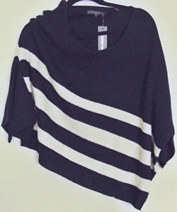 REDBERRY slouch JUMPER Lopsided stripe KNIT TOP NEW! ~ Women sz M to L - Picture 1 of 2