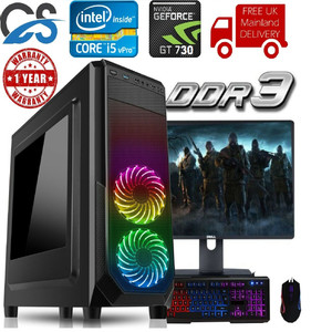 FAST Gaming Computer PC Bundle Intel Core i5 8GB 240GB SSD Windows 10 2GB GT730