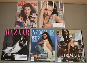 5 magazine lot - Bella Hadid - Harper's Bazaar, Elle, Allure, Vogue - Picture 1 of 1