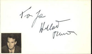 Helmut Dantine D.1982 Actor / Director War & Peace signed 3"x5" index Card
