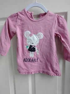 George Girl's Long Sleeved Top Aged 9-12mths  - Picture 1 of 2