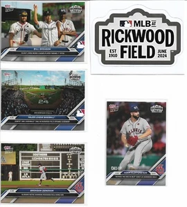 2024 Topps Now Rickwood Field Commemorative Lot (4) Cards & Sticker Bill Greason - Picture 1 of 2