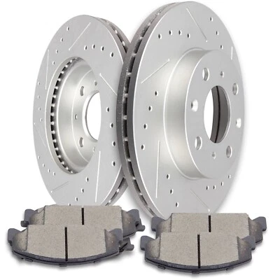 Conjunto de rotores de freio dianteiro e pastilhas de cerâmica para Honda Civic 1996 1997 1998 1999-2000 - Imagem 1 de 4