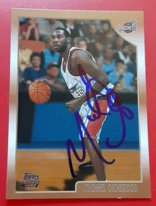 Michael Dickerson Houston Rockets NBA Basketball Card AUTOGRAPHED Rookie SIGNED - Picture 1 of 2