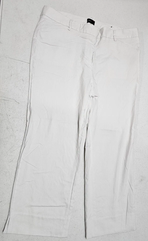 Pantalones Rafaella Clásicos Mujer Talla 14 (34x22) Blanco Carpi Recortados Pierna Recta Foto 1 de 4