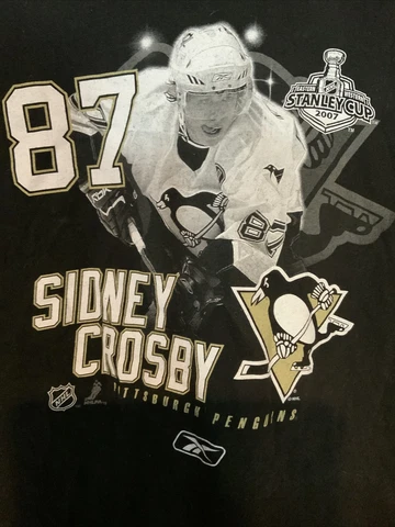 Vintage 2007 Sidney Crosby Pittsburgh Penquins Stanley Cup T-shirt NHL Cover
