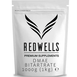 DMAE Bitartrate Powder REDWELLS Cognitive Enhancer GMO Free Vegan - 1kg Pack - Picture 1 of 3