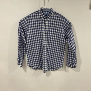 J McLaughlin Men's Shirt XL Blue Gingham Long Sleeve Button Up - Picture 1 of 3
