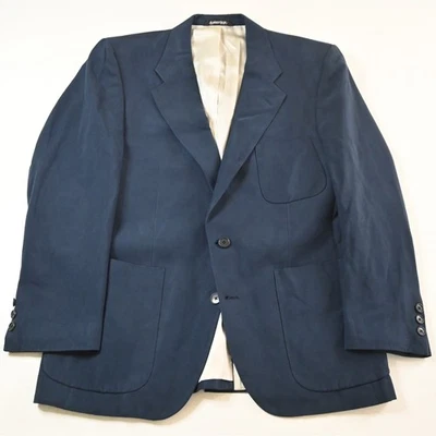 Chaqueta Blazer Abrigo Deportivo De Colección Hecha en EE. UU. Christian Dior 42R Azul Marino Gamuza Para Hombre Foto 1 de 4