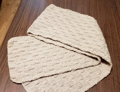 Nueva Bufanda Clásica Tejida a Mano 100% Acrílico Unisex Suave Larga Gris - Idea de Regalo Foto 1 de 4