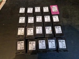 20 cartouches vides HP AUTHENTIQUE 305 XL encre d'imprimante 19 NOIR - 1 TRI COULEUR - Photo 1/2