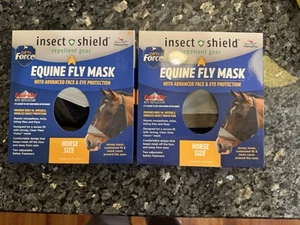 Opti-Force-Force Equine Fly Mask | Horse Fly Mask with UV Protection X 2 - Picture 1 of 4