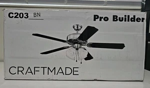 Craftmade C203BN - 52 Inch Pro w/ 4 LED Lights, 5-Blade Brushed Satin Nickel - Picture 1 of 8