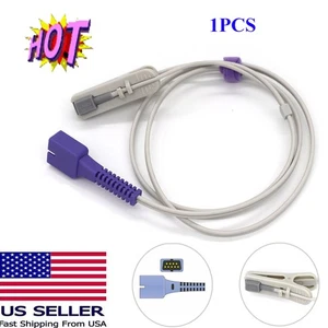 Compatible con Oxímetro de Pulso Nellcor Oximax Sensor SpO2 Clip de Oreja para Adultos, DB9Pin - Imagen 1 de 13