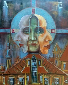 ORIGINAL Oil Painting canvas modern CONTEMPORARY ART surrealism BY Pronkin 2025 - Picture 1 of 6