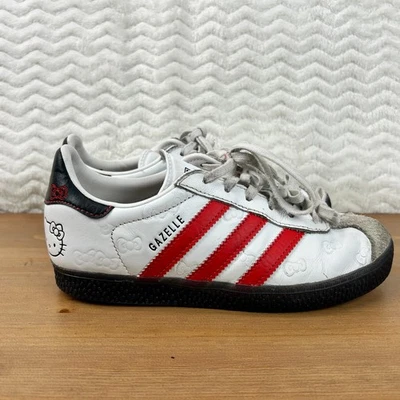 Adidas Originals Gazelle Hello Kitty Collab Lace Up Kids Size 2 IH9959 50th Anni - Image 1 of 4